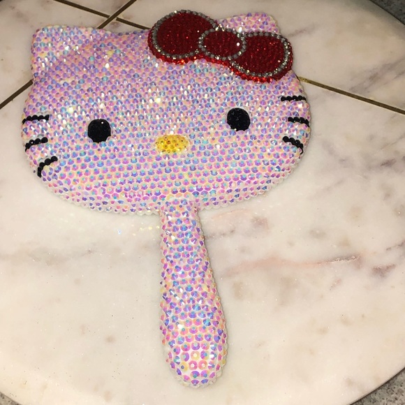 ✨NWT✨ Hello Kitty Crystal Sparkle Bedazzled Handheld Mirror - Picture 4 of 4